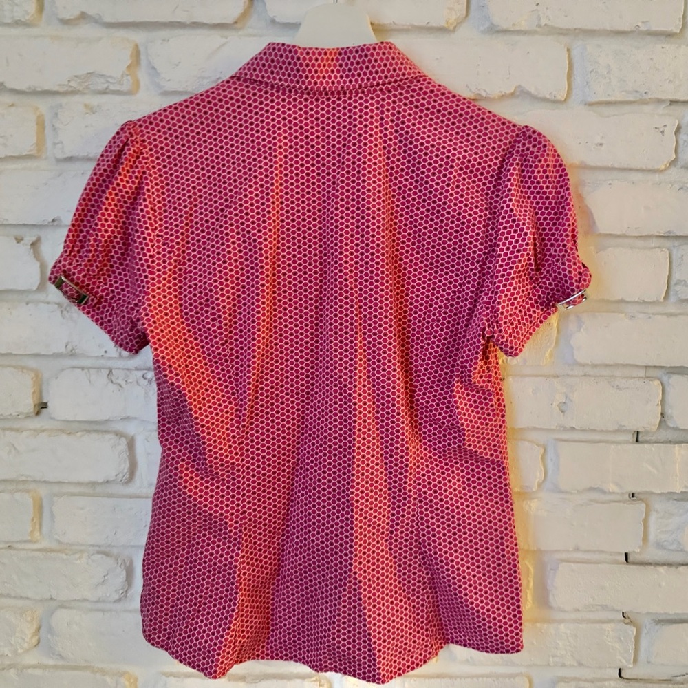 Express Design Studio Pink Patterned Blouse - image 4